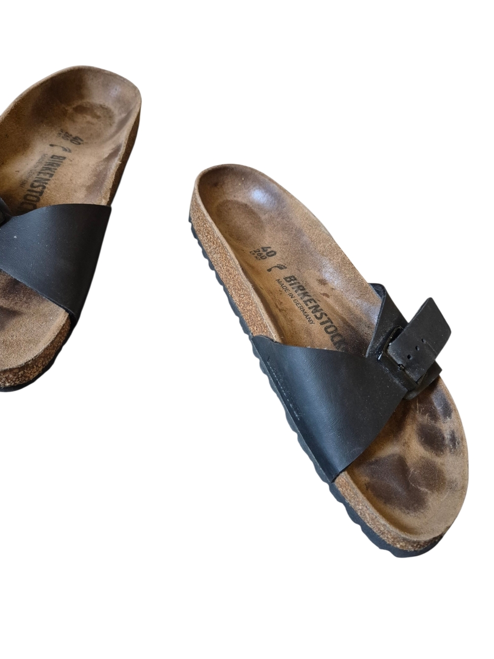 Birkenstock Black Leather Slide Sandals - Picture 3 of 9
